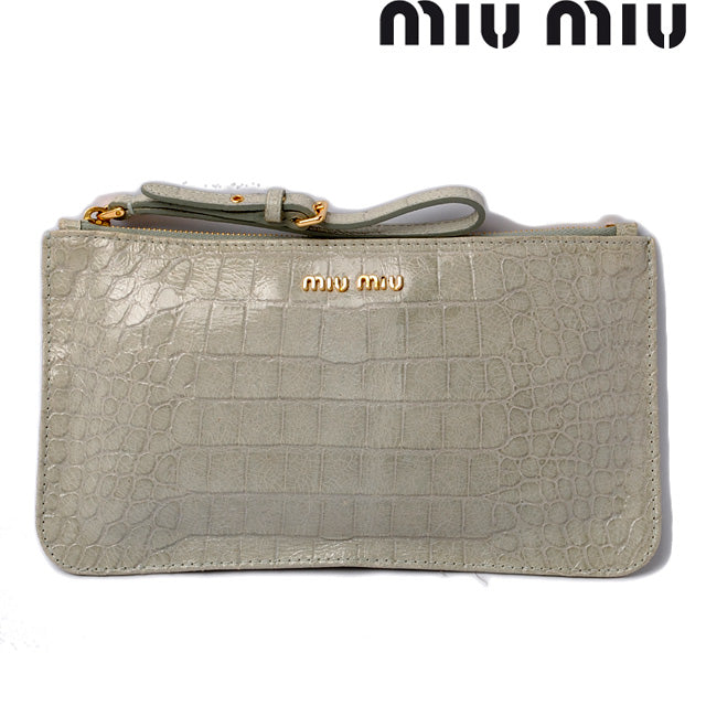 Miu Miu Leather Mini Clutch Bag/Flat Pouch