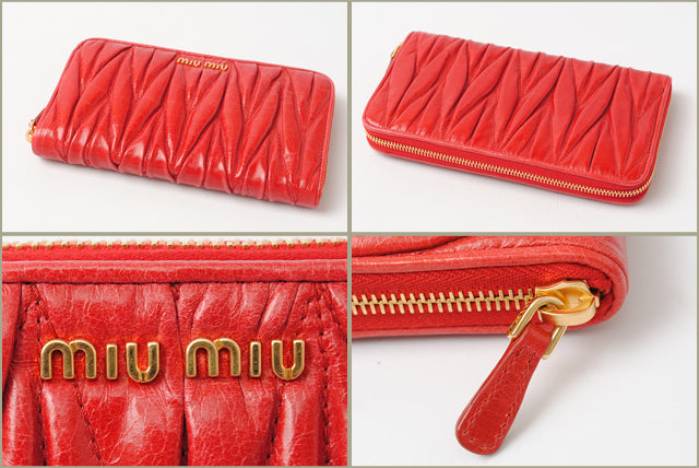 Miu Miu Leather Long Wallet 5M0506