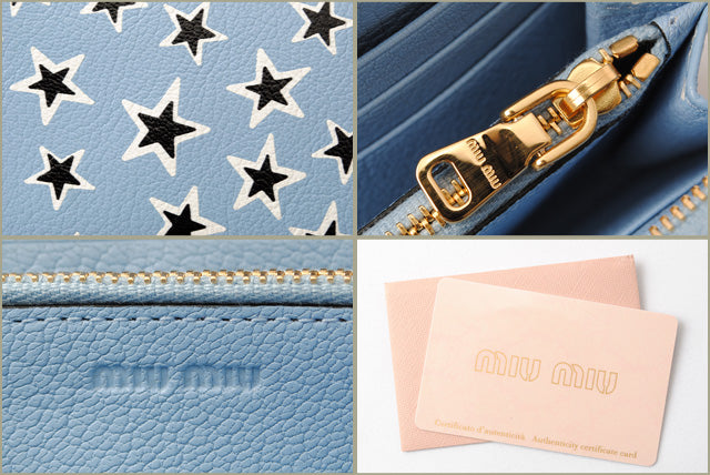 Miu Miu Goat Leather Long Wallet 5ML010 in Pristine Condition