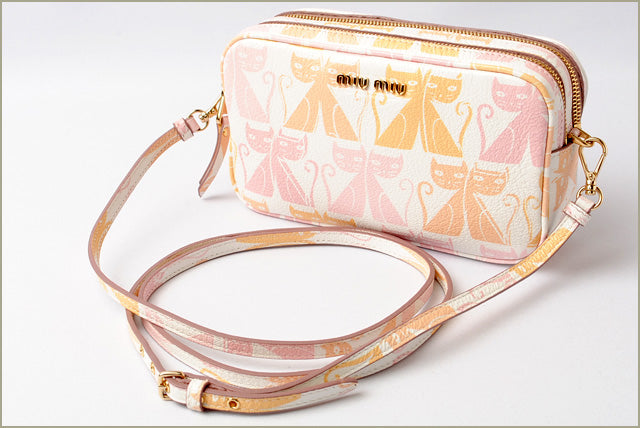 Miu Miu MADRAS CAT Light Pink 2way Shoulder/Clutch Bag