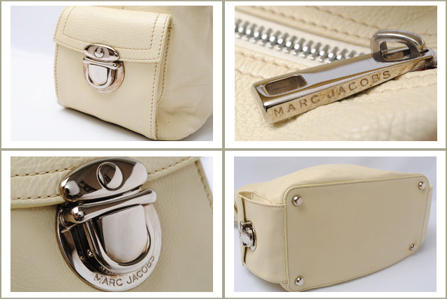 Marc Jacobs Leather Shoulder Bag Cream in Excellent Condition