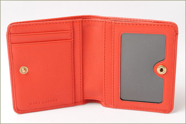 MARC JACOBS GOTHAM Leather Wallet Red