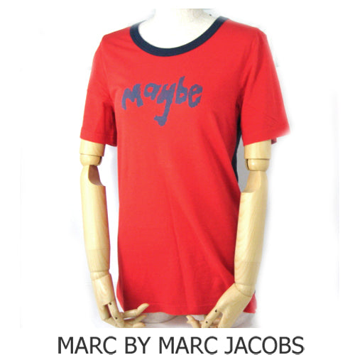 MARC BY MARC JACOBS Women's T-Shirt Red/Navy M in Pristine Condition