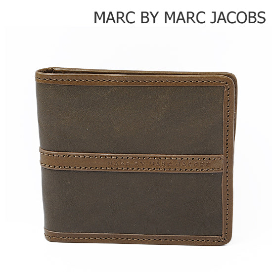 MARC BY MARC JACOBS Men's Leather Wallet Elephant Gray in Pristine Condition