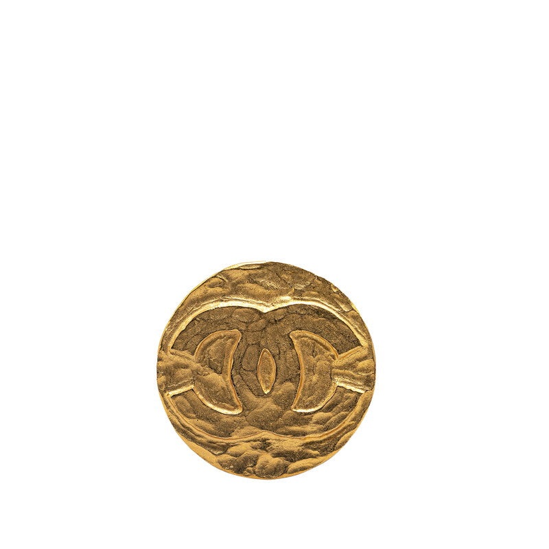 Chanel Vintage Coco Mark Brooch Gold