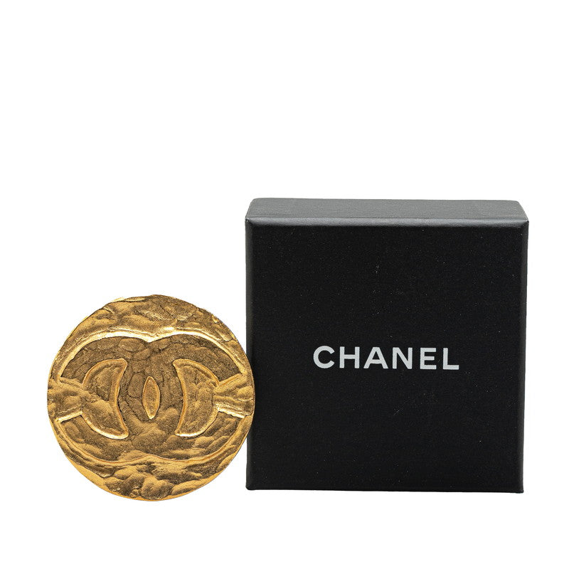 Chanel Vintage Coco Mark Brooch Gold