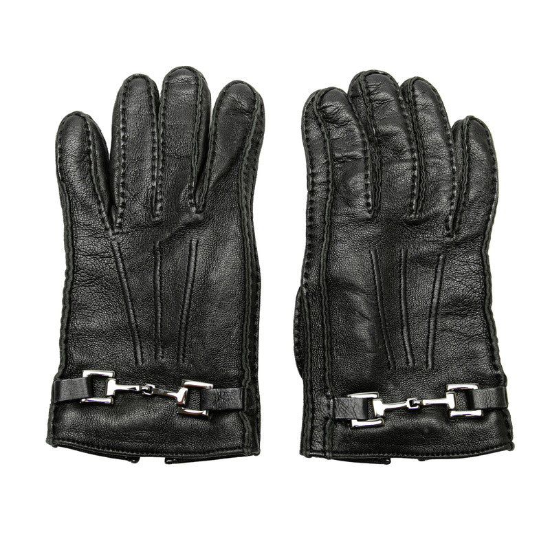 Gucci Horsebit Leather Gloves 603635 19cm x 9cm in Great Condition