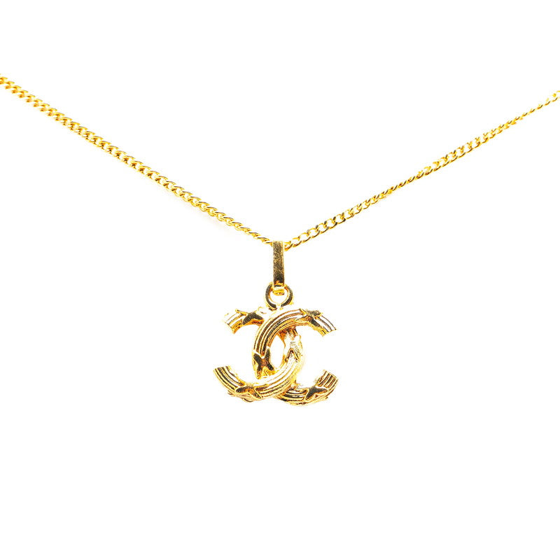 Chanel Vintage Coco Mark Necklace Gold