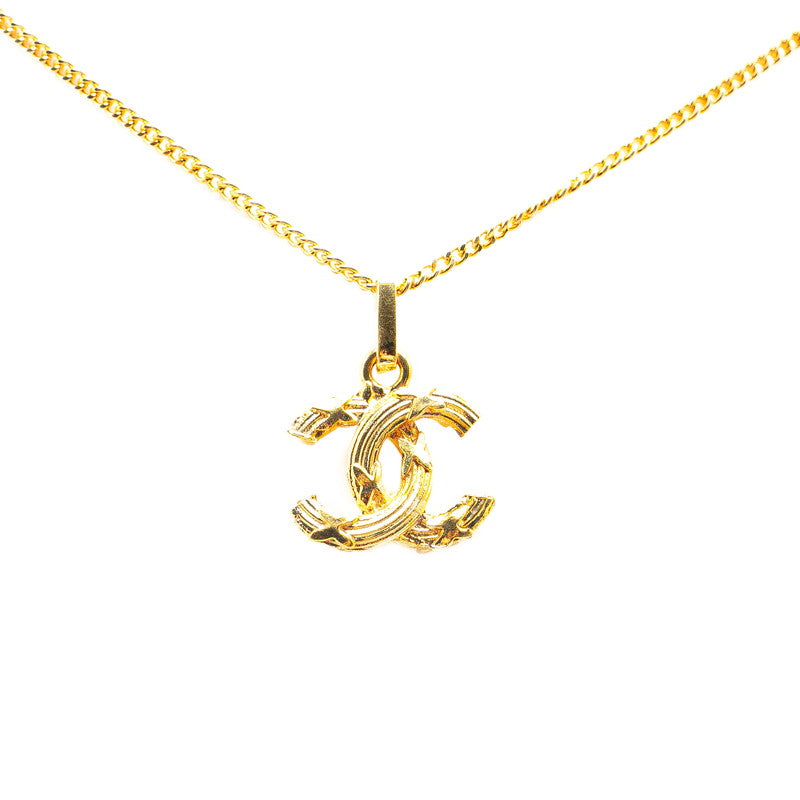 Chanel Vintage Coco Mark Necklace Gold