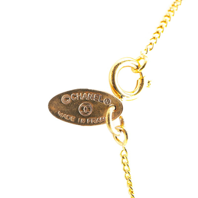 Chanel Vintage Coco Mark Necklace Gold