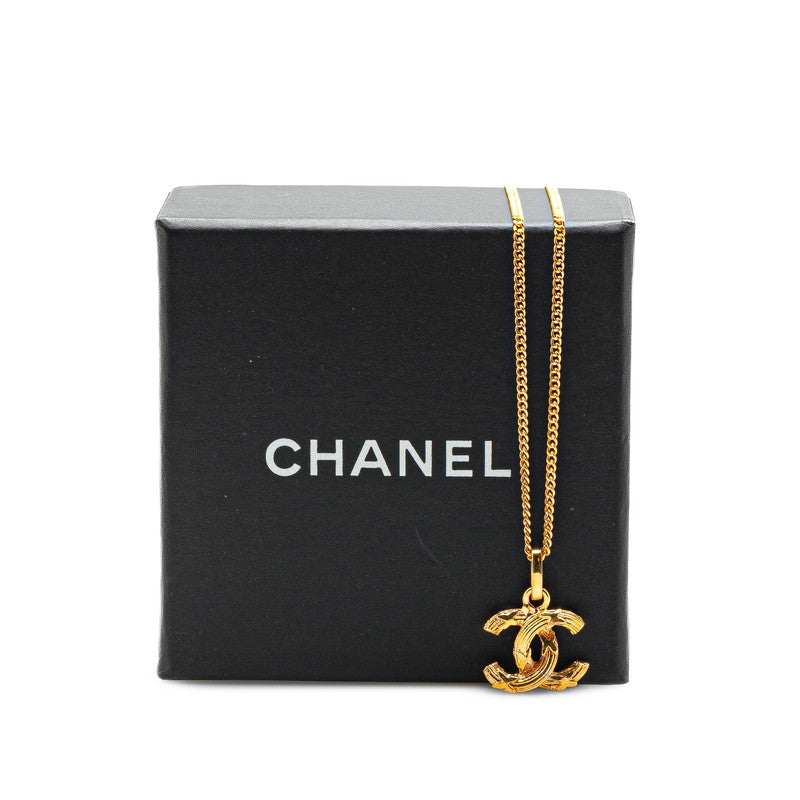 Chanel Vintage Coco Mark Necklace Gold