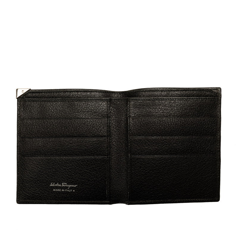 Salvatore Ferragamo Leather Bifold Wallet Black