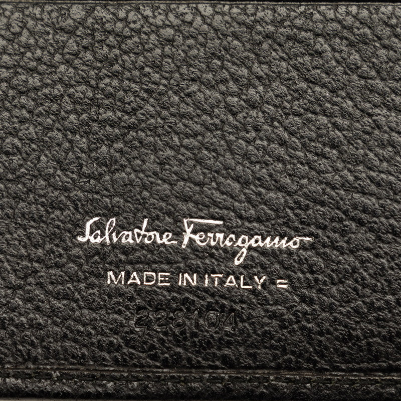 Salvatore Ferragamo Leather Bifold Wallet Black