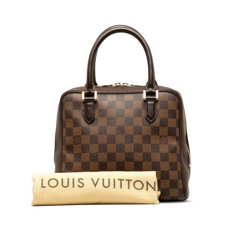 Louis Vuitton Damier Brera Handbag Brown PVC Leather