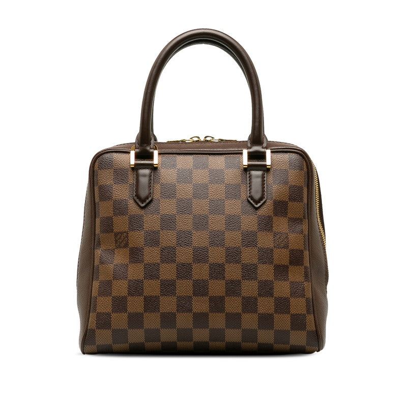 Louis Vuitton Damier Brera Handbag Brown PVC Leather