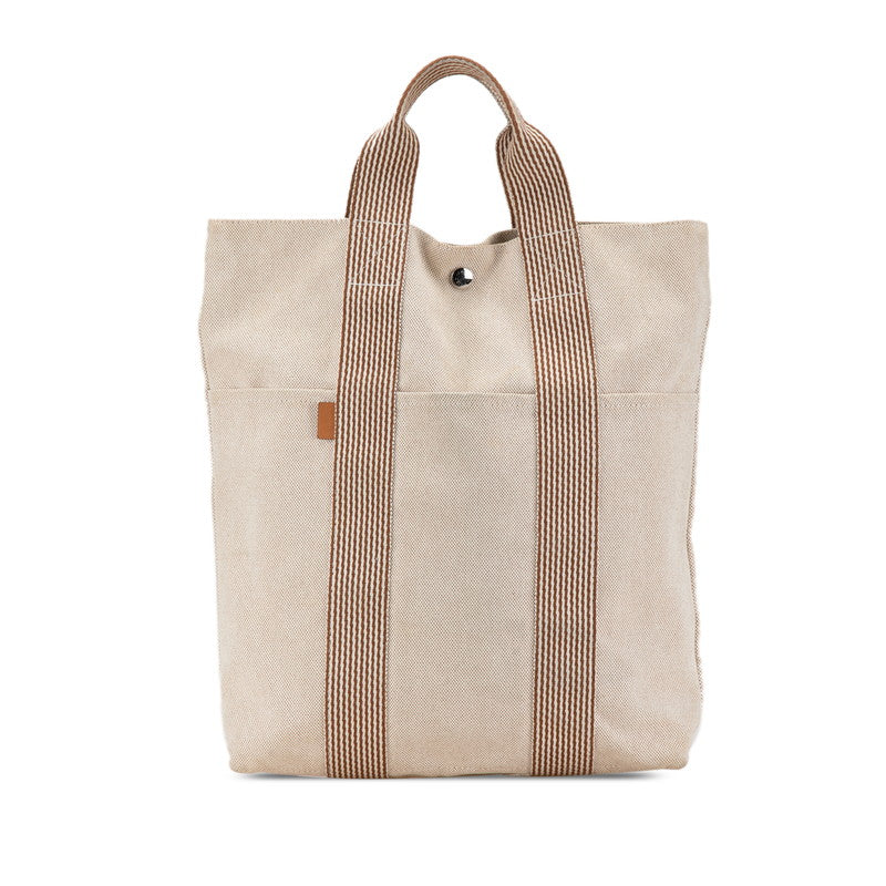 Hermes Canvas Cabas Tote Bag Beige