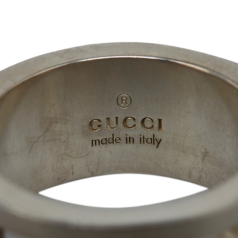 Gucci SV925 Silver Branded G Ring 032660 in Very Good Condition