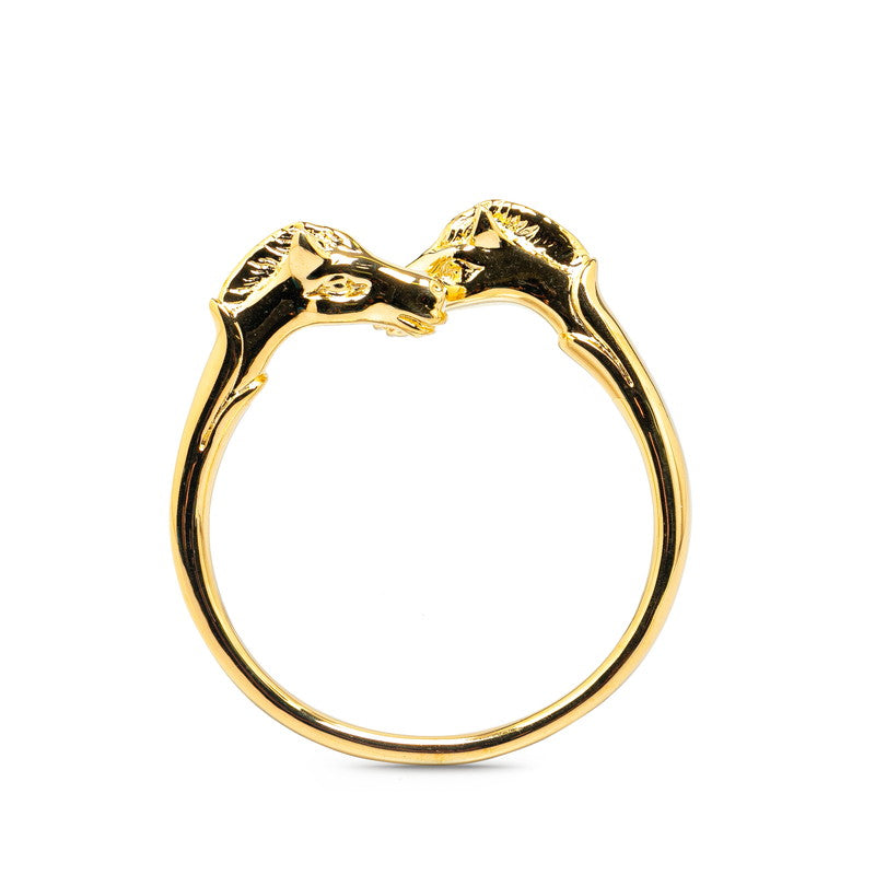 Hermes Cheval Horse Gold Plated Bangle