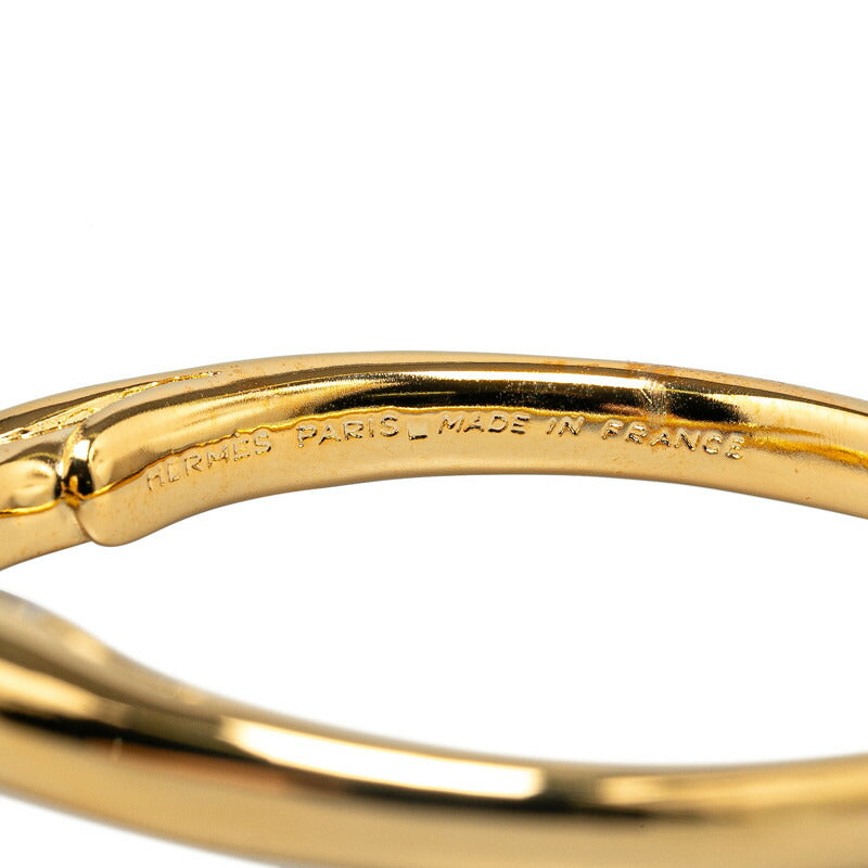 Hermes Cheval Horse Gold Plated Bangle