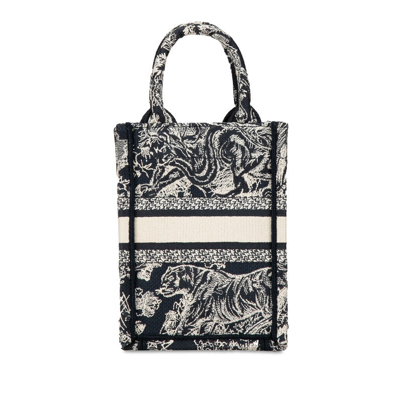 Dior Jacquard Reverse Toile de Jouy Embroidery Handbag