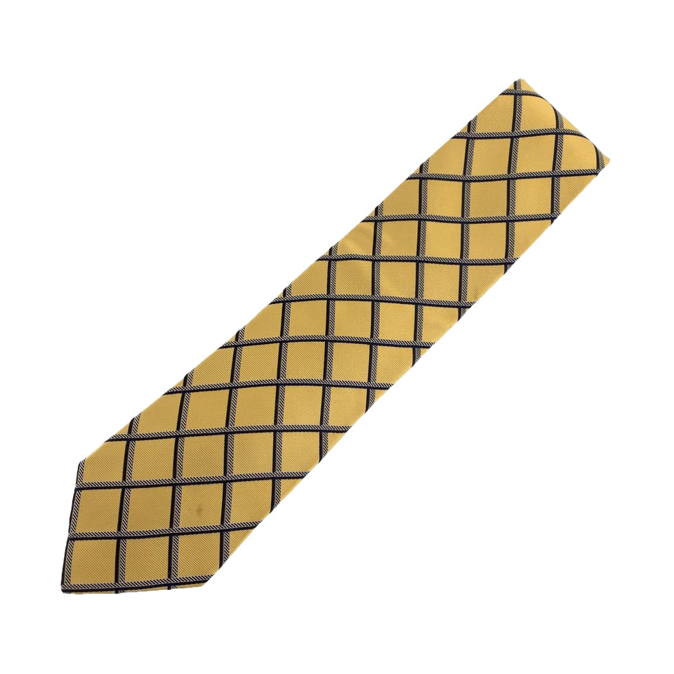 Yves Saint Laurent Silk Square Pattern Tie 101721 in Very Good Condition