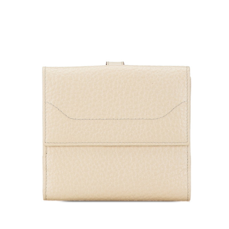 Gucci Jackie Leather Bifold Wallet 141435 Beige Ivory in Great Condition