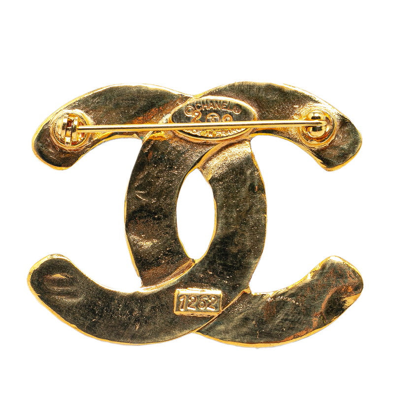 Chanel Vintage Coco Mark Gold Plated Brooch