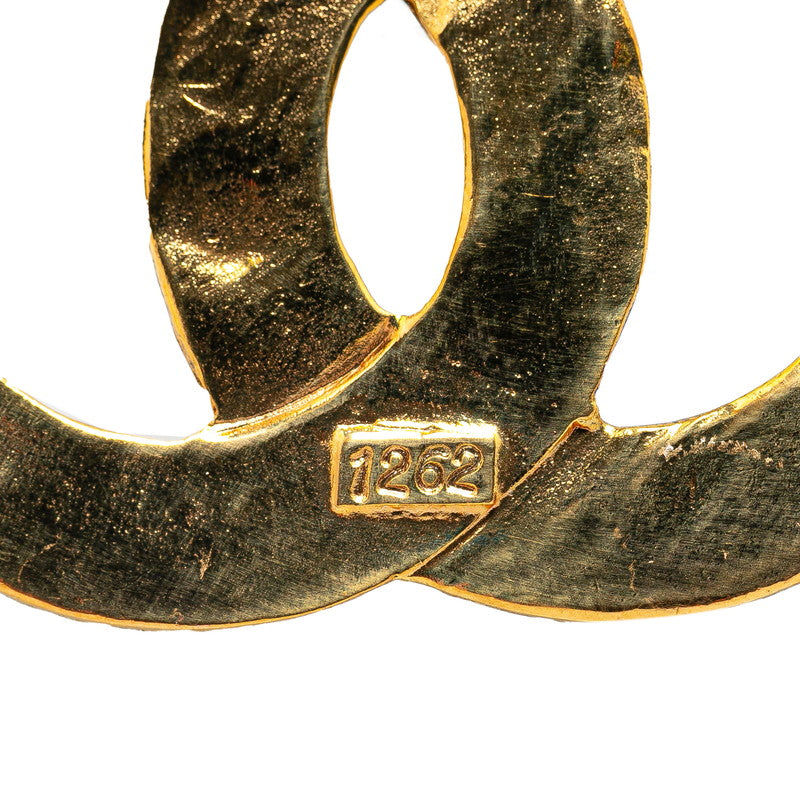 Chanel Vintage Coco Mark Gold Plated Brooch