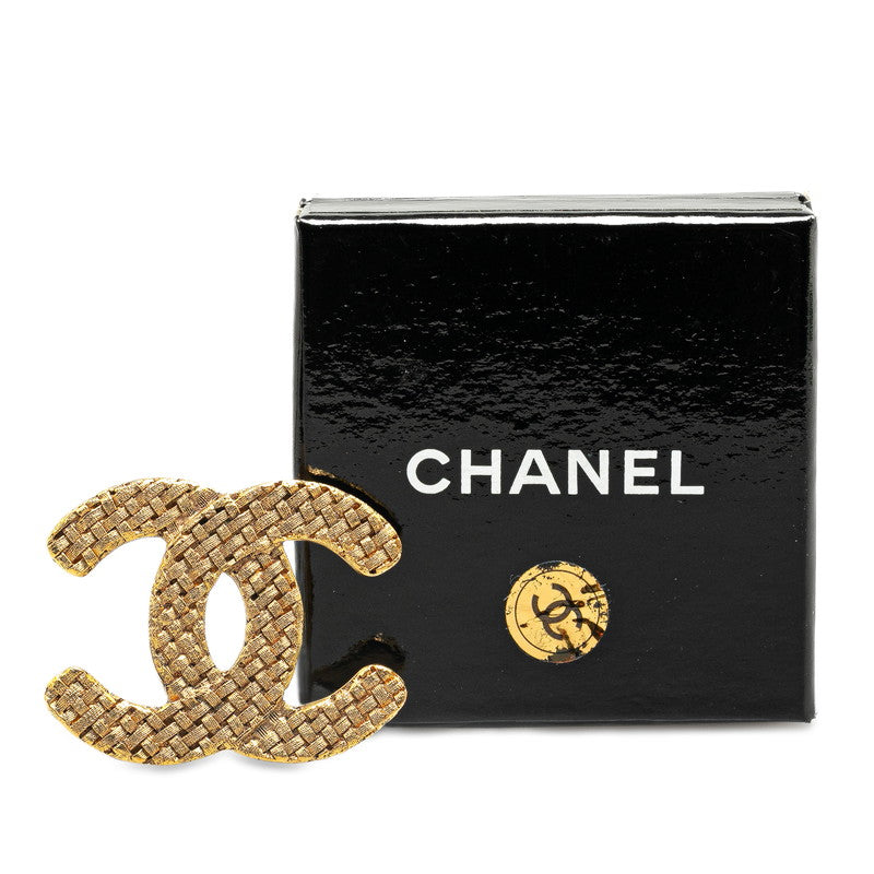 Chanel Vintage Coco Mark Gold Plated Brooch