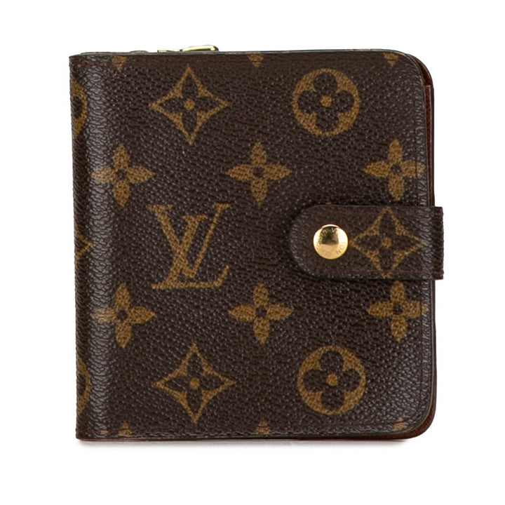 Louis Vuitton Monogram Compact Zip Bifold Wallet M61667 in Very Good Condition