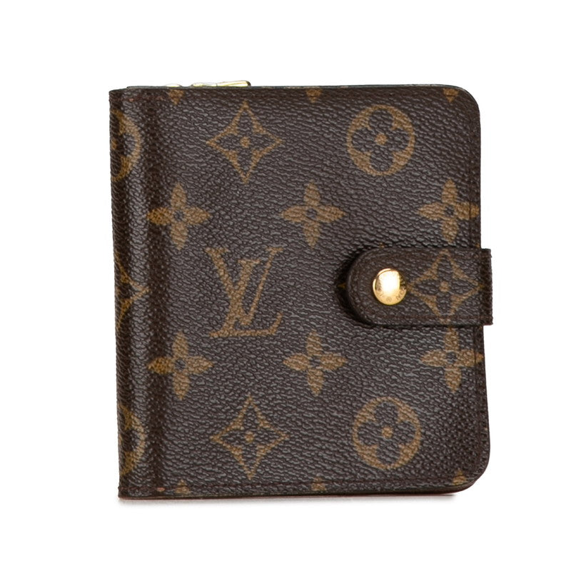 Louis Vuitton Monogram Compact Zip Bifold Wallet M61667 in Very Good Condition