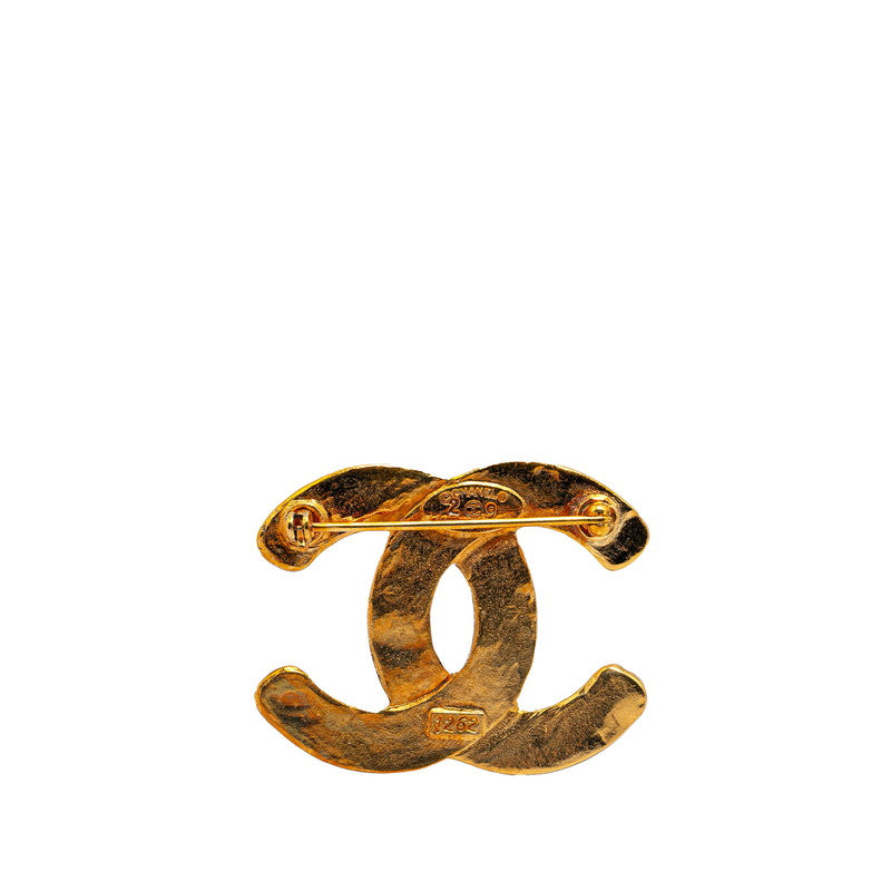 Chanel Vintage Coco Mark Gold Plated Brooch