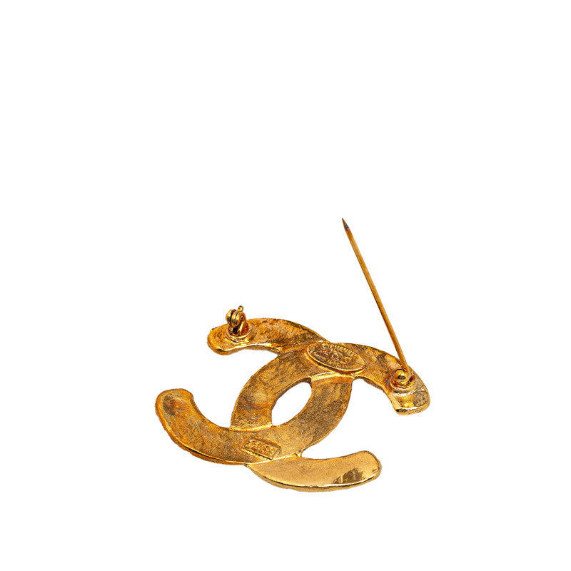 Chanel Vintage Coco Mark Gold Plated Brooch