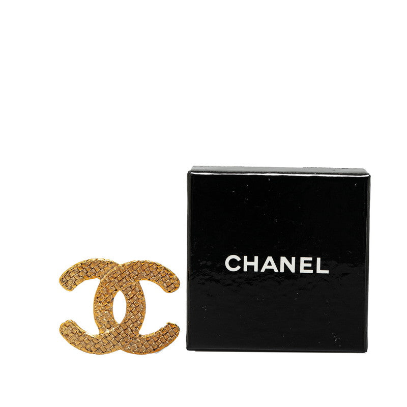 Chanel Vintage Coco Mark Gold Plated Brooch