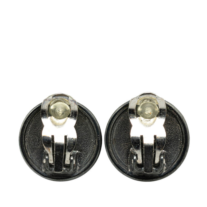 Chanel Vintage Coco Mark Metal Earrings