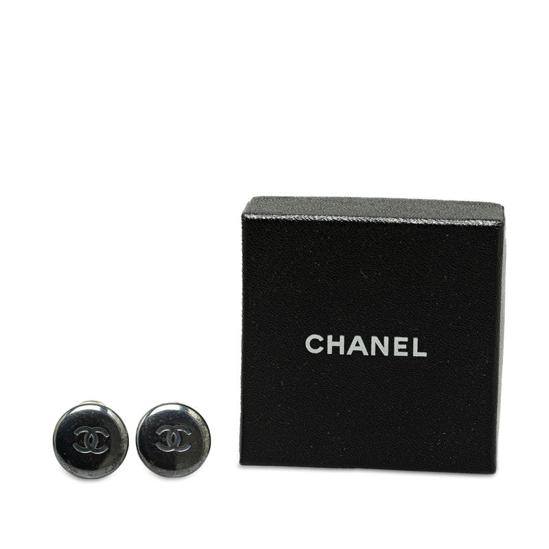 Chanel Vintage Coco Mark Metal Earrings