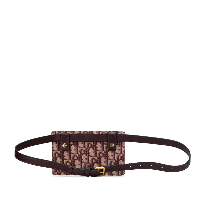 Dior Canvas Leather Trotter Saddle Shoulder Waist Bag