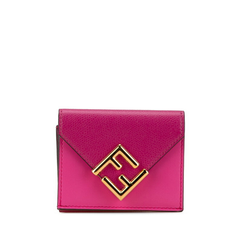 Fendi Leather FF Diamond Trifold Wallet 8M0480