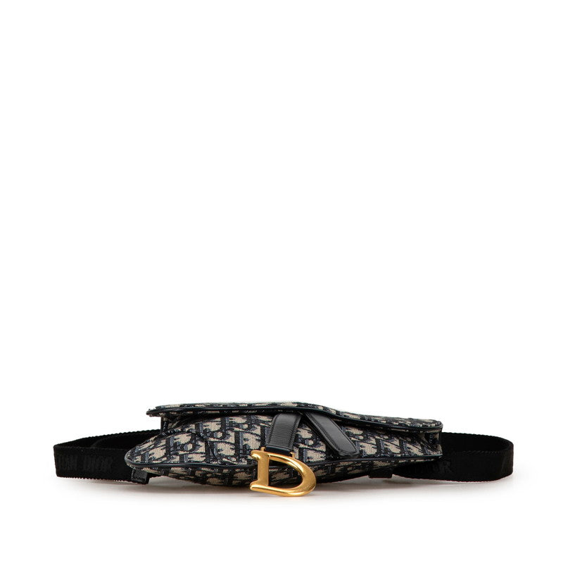 Dior Oblique Saddle Waist Bag Leather Logo Jacquard