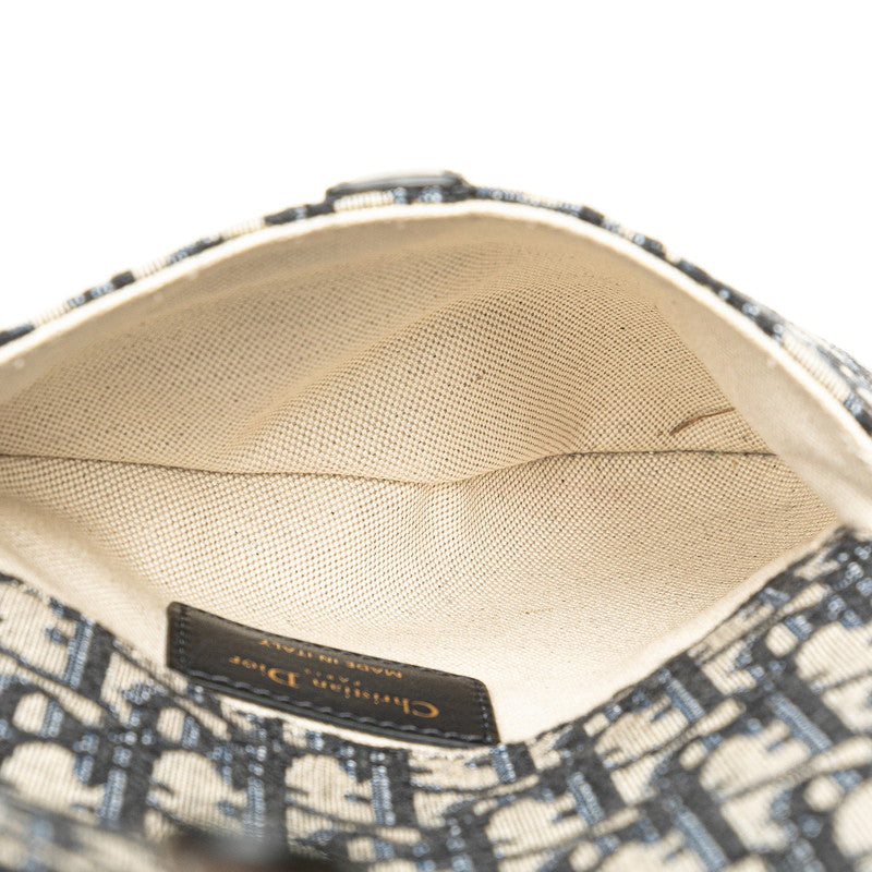 Dior Oblique Saddle Waist Bag Leather Logo Jacquard in Great Condition