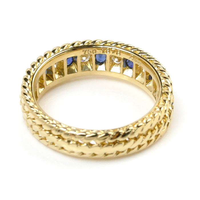 Dior K18YG Yellow Gold Sapphire Twist Ring