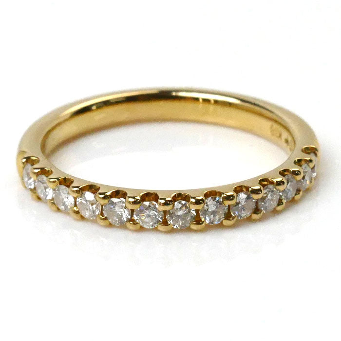 K18YG Yellow Gold Diamond Half Eternity Ring