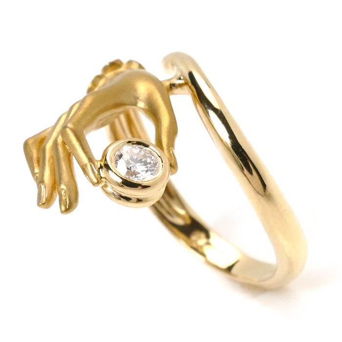 Carrera y Carrera K18YG Gold Diamond Ring