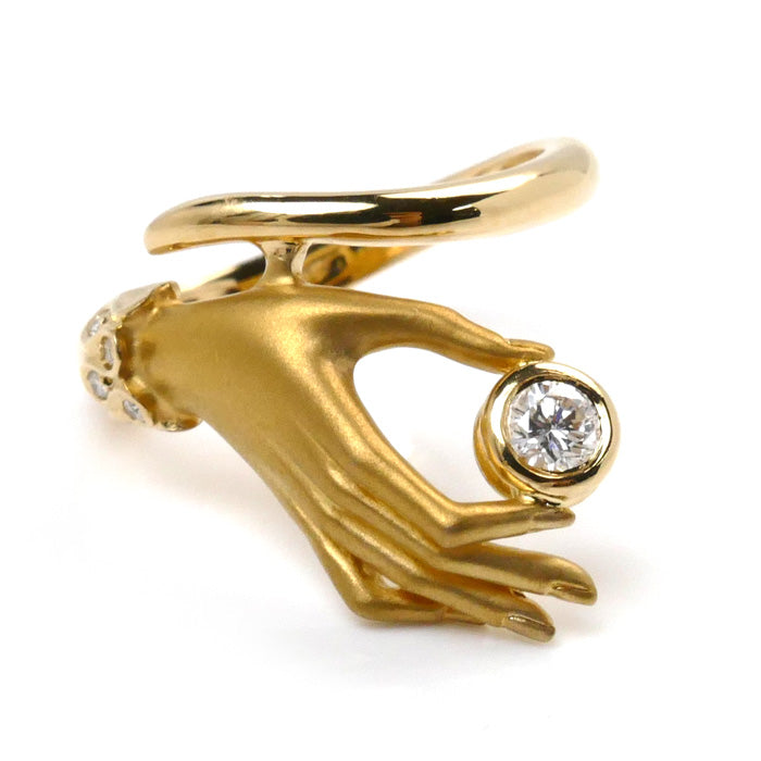 Carrera y Carrera K18YG Gold Diamond Ring