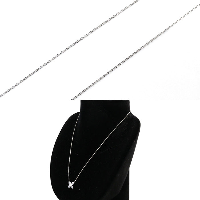 Vendome Aoyama K18WG White Gold Sapphire Necklace