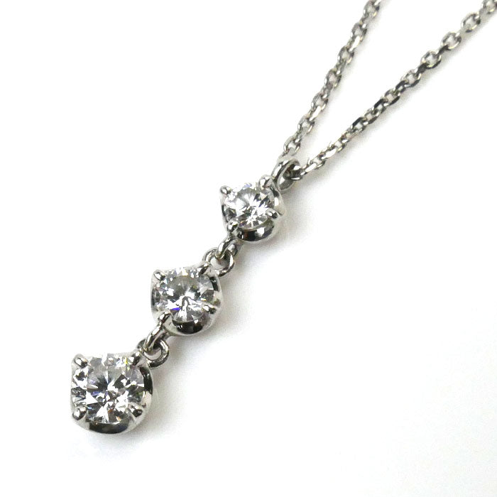 4℃ Pt850 Platinum Diamond Necklace