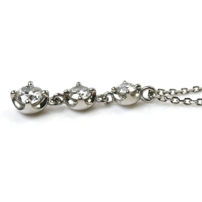 4℃ Pt850 Platinum Diamond Necklace