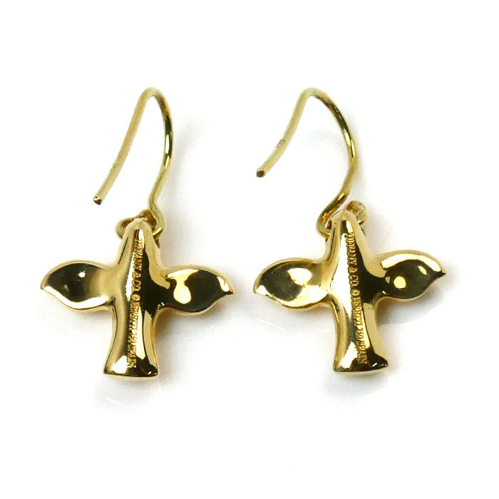 Tiffany & Co Yellow Gold Bird Cross Earrings