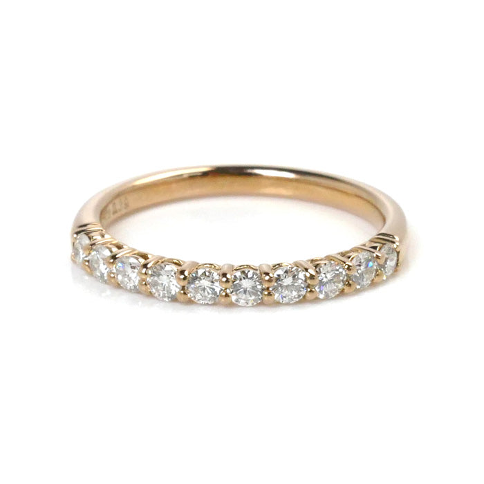 K18PG Pink Gold Diamond Half Eternity Ring