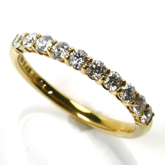 K18YG Yellow Gold Diamond Half Eternity Ring